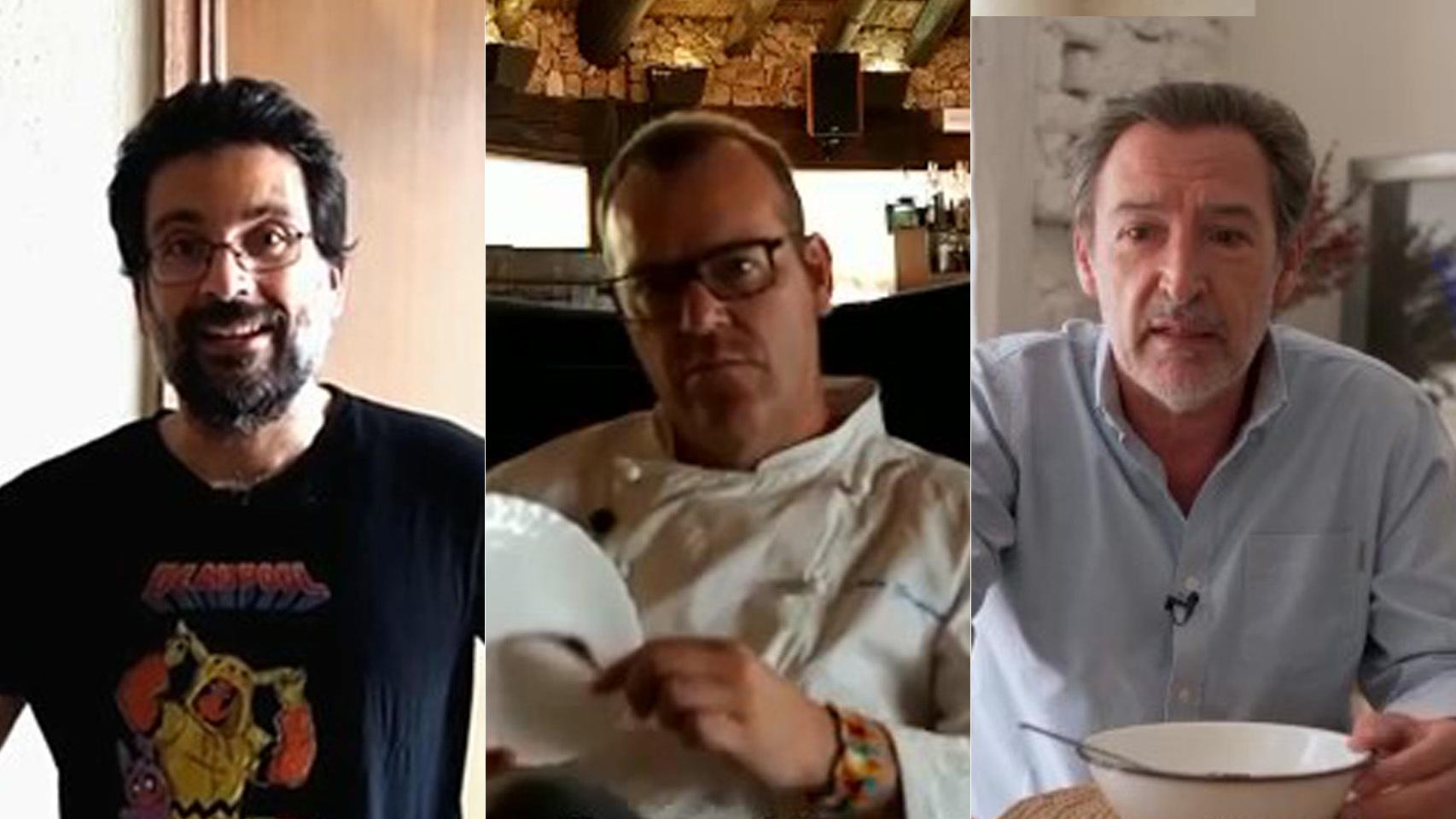 El ilustrador Salva Espín, el chef Pablo González-Conejero y el actor Ginés García Millán.