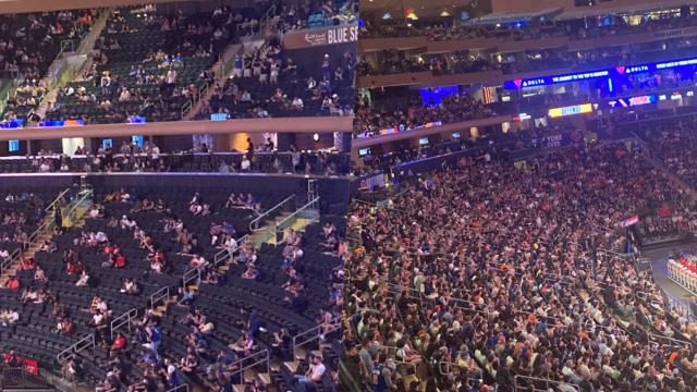 Las dos zonas separadas en el Madison Square Garden entre vacunados y no vacunados para la Covid-19