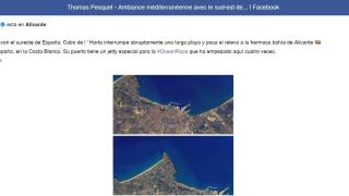 Post del astronauta francés de Facebook.