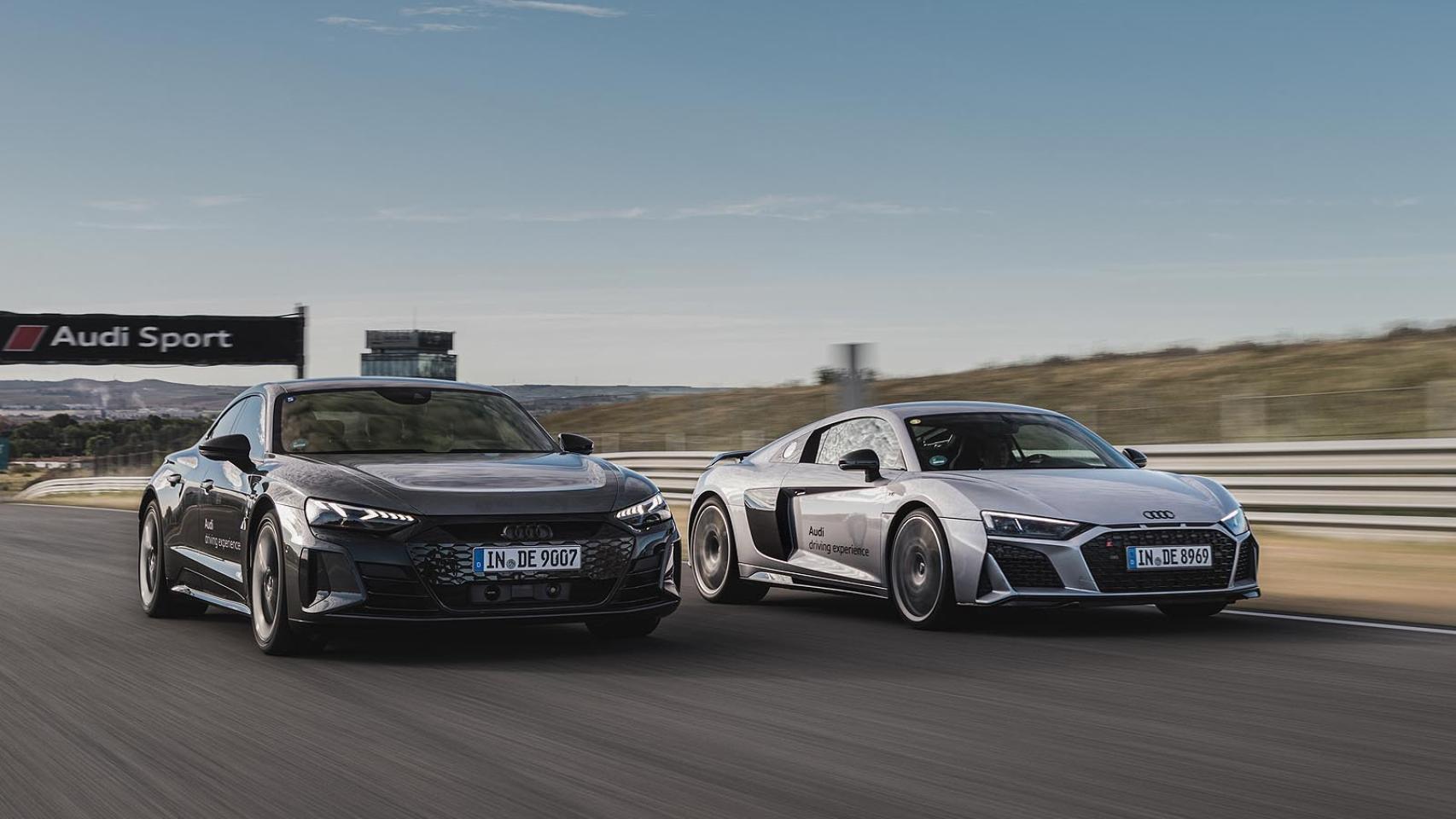 Así son los cursos de conducción del Audi Driving Experience; nos subimos al e-tron GT y al R8