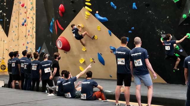 Participantes ayer en la prueba celebrada en Hangar 4