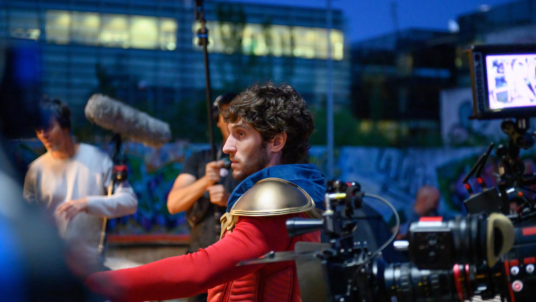 Una imagen del rodaje de la segunda temporada de 'El vecino'.