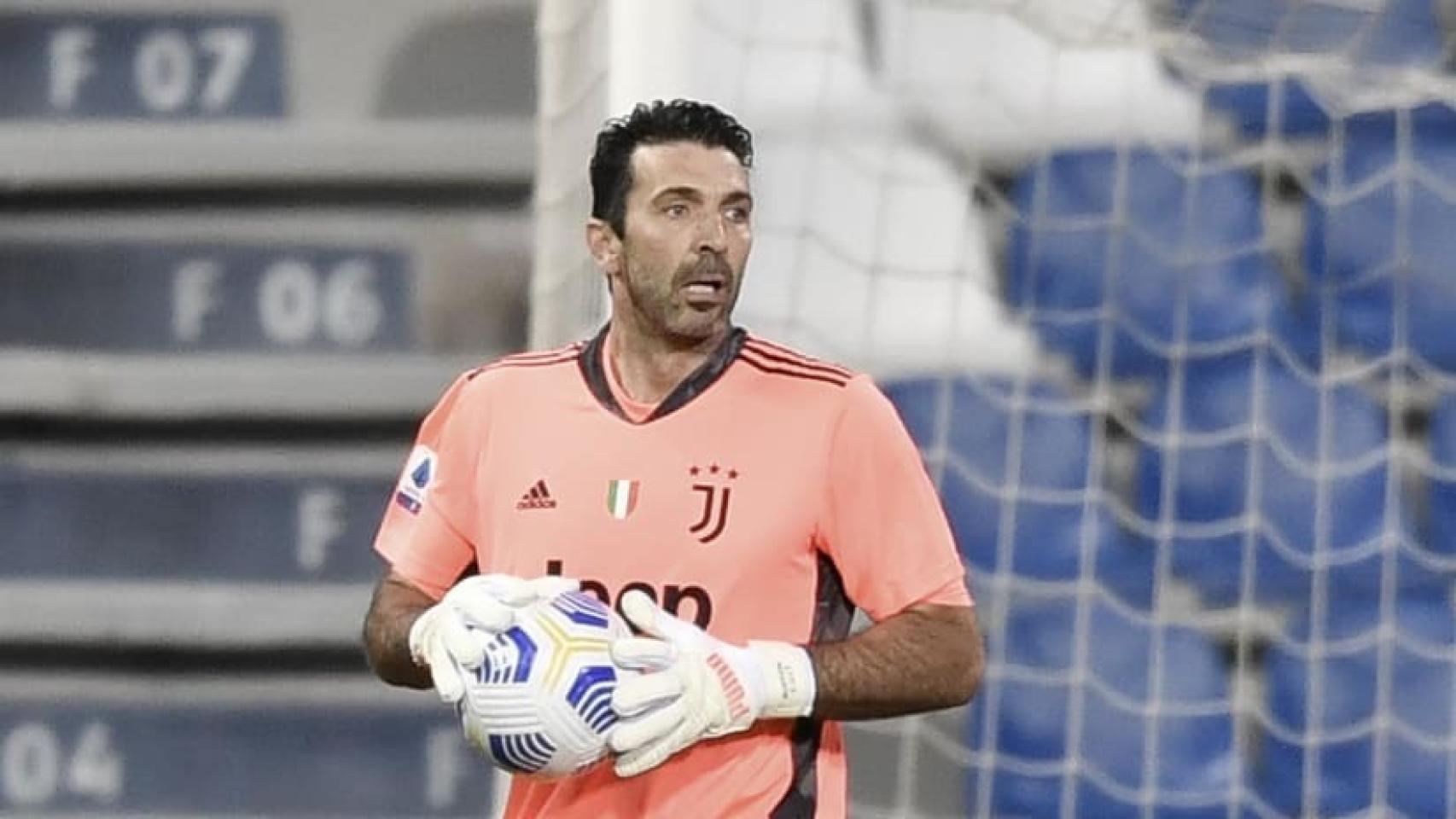 Buffon en un partido con la Juventus
