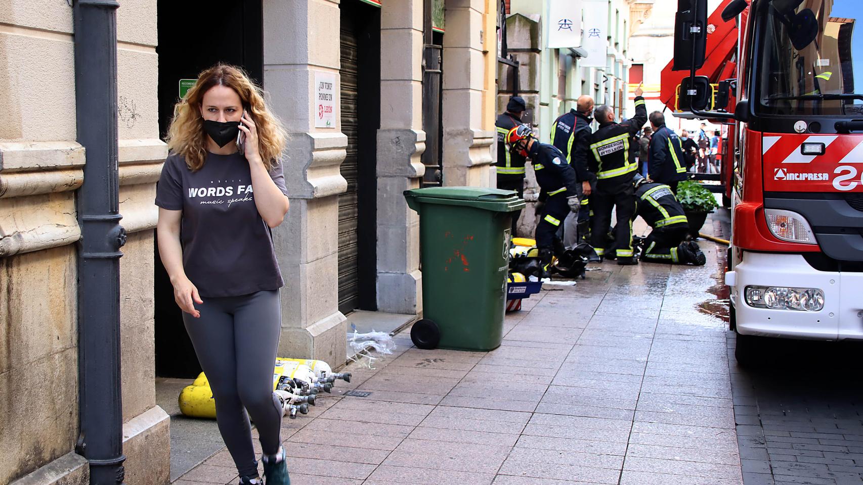 Incendio en el Restaurante Clandestino, en el casco histórico de León 1