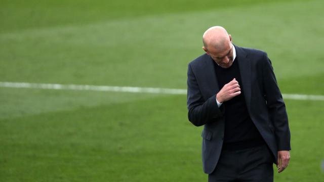 Zinedine Zidane, durante un partido con el Real Madrid