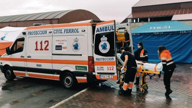 Protección Civil prestando el servicio.