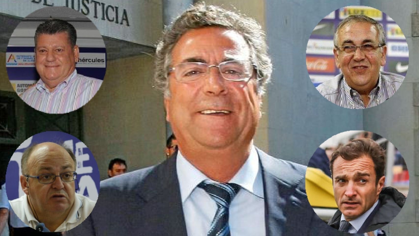 Enrique Ortiz y algunos de sus presidentes: Valentín Botella, Carlos Parodi, Juan Carlos Ramírez y Quique Hernández.