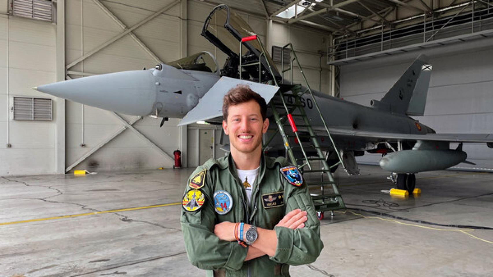Capitán Álvaro Ibeas, piloto de Eurofighter, en una imagen de archivo