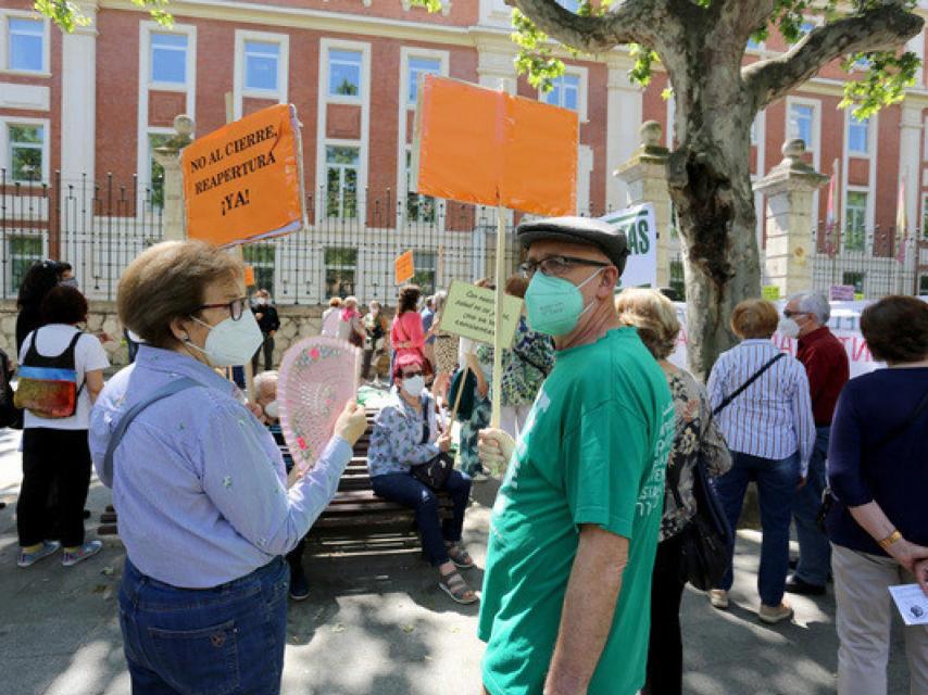 Imagen de archivo de una movilización de la Plataforma en Defensa de la Sanidad Pública de Valladolid.