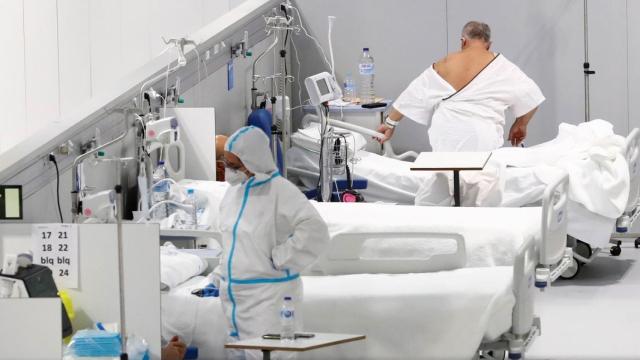 Enfermos en el Hospital Zendal de Madrid.