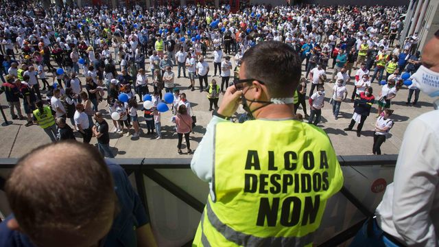 Manifestación de Alcoa en Xove