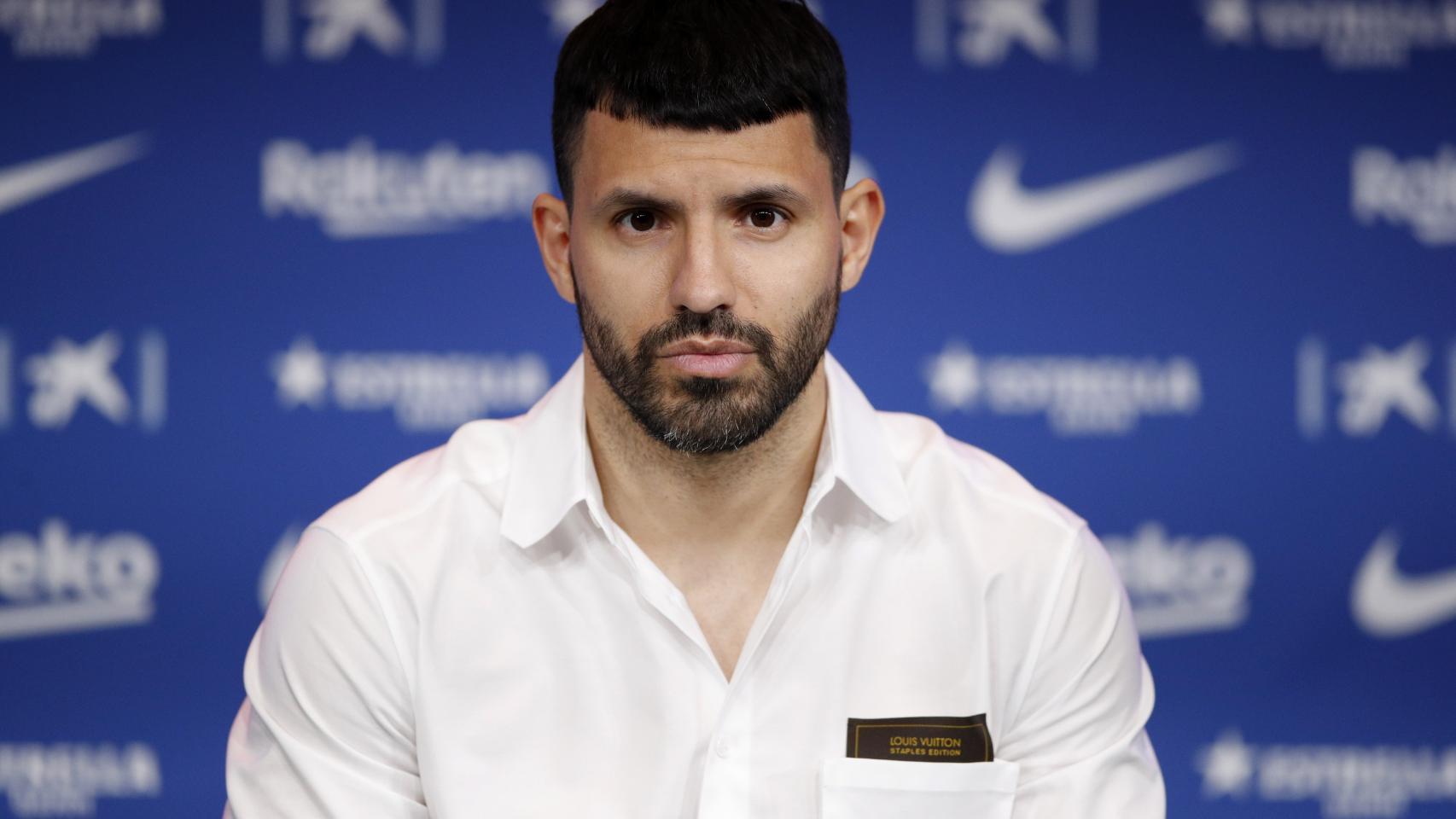 'Kun' Agüero, durante su presentación