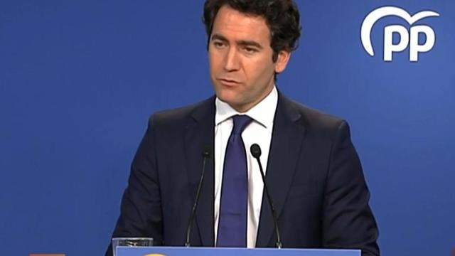 Teodoro García Egea, en rueda de prensa.