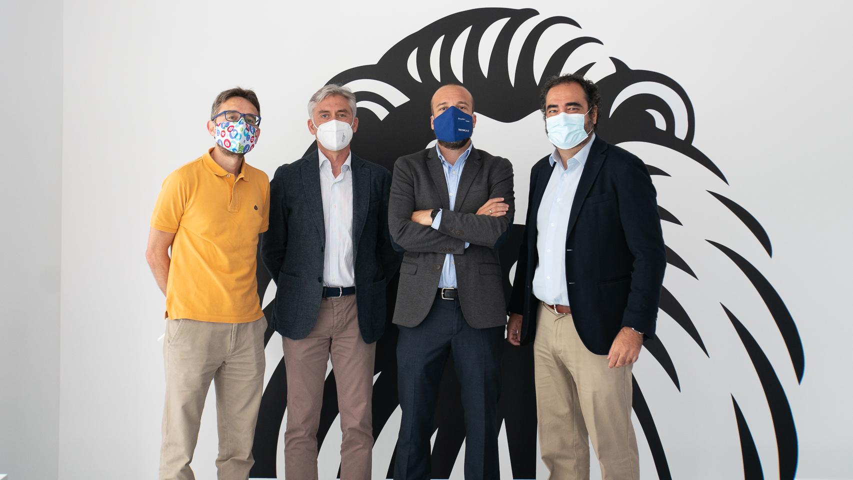 Fernando Carrasco (CSIC-UAM), Dr. Luciano Cerrato (Ruber), Javier Salazar (Eurofins Megalab) y Nacho Esteban (24genetics), en la redacción de EL ESPAÑOL.