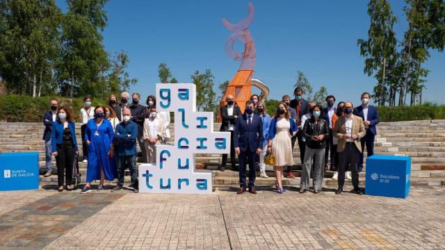 El conselleiro de Cultura, Román Rodríguez, presenta ‘Galicia futura’, la tercera exposición conmemorativa del Xacobeo 21-22.