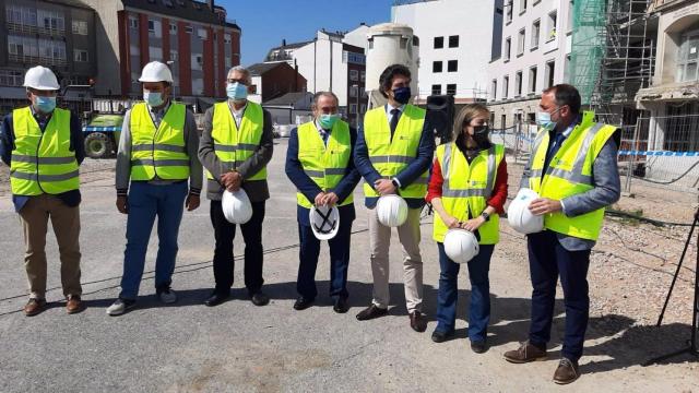 Los conselleiros de Sanidade e Infraestruturas en Lugo.