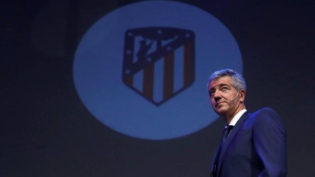 Miguel Ángel Gil Marín, consejero delegado del Atlético de Madrid, durante un acto con el club