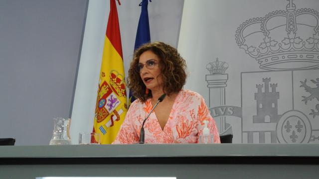 María Jesús Montero, ministra de Hacienda y portavoz, en rueda de prensa tras el Consejo de Ministros.