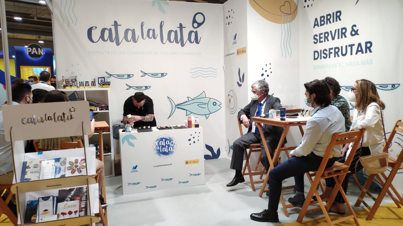 Stand de Anfaco-Cecopesca en Madrid Fusión 2021.