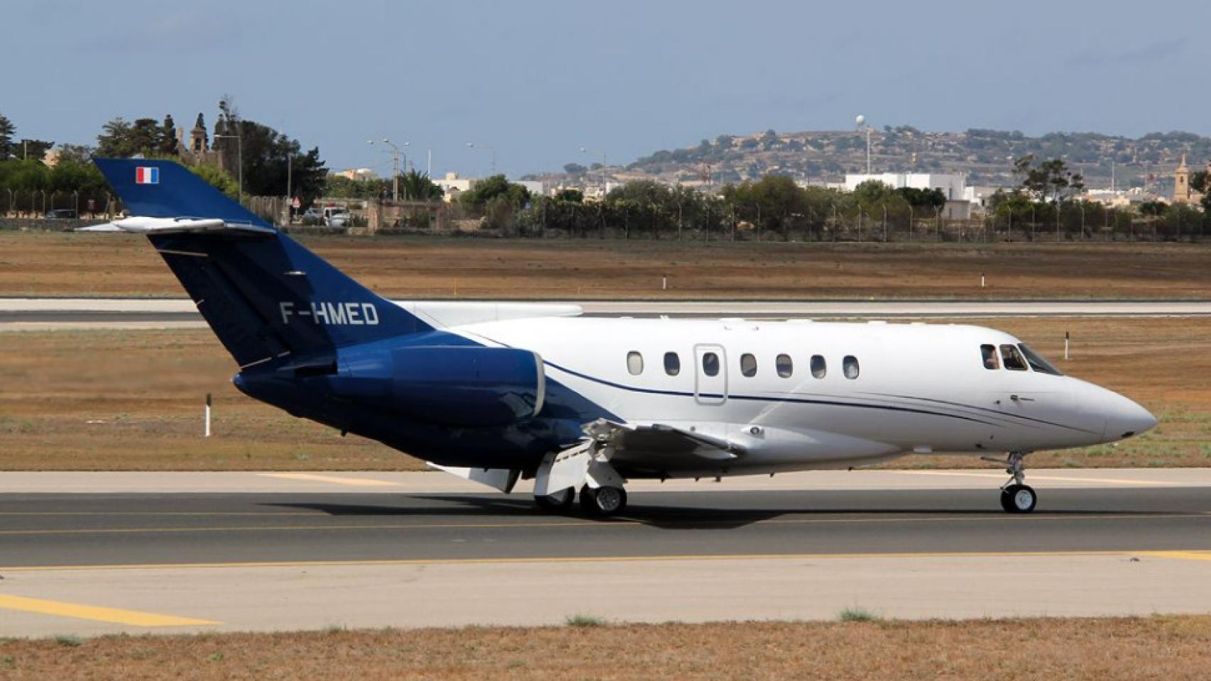 El avión Hawker Beechcraft 1000, alquilado a la compañía charter francesa Airlec Air Espace, con el que Brahim Ghali abandonó España.