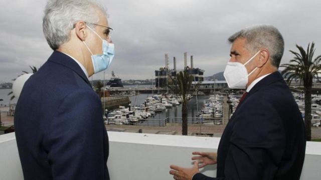 Conde y Seijo durante su encuentro.