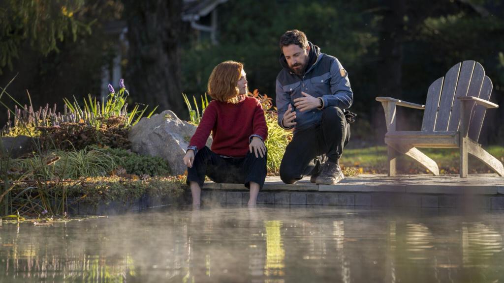 Pablo Larraín y Juilanne Moore.