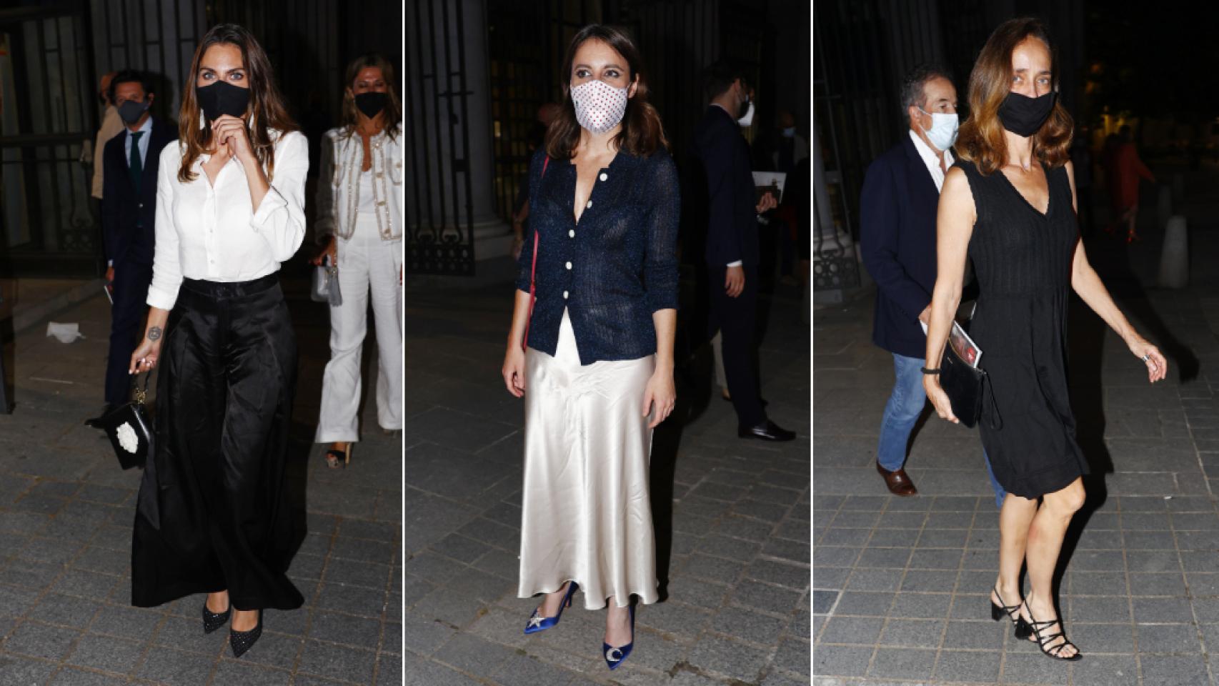 Amaia Salamanca, Andrea Levy y Blanca Suelves, en el estreno de 'Viva la Mamma'.
