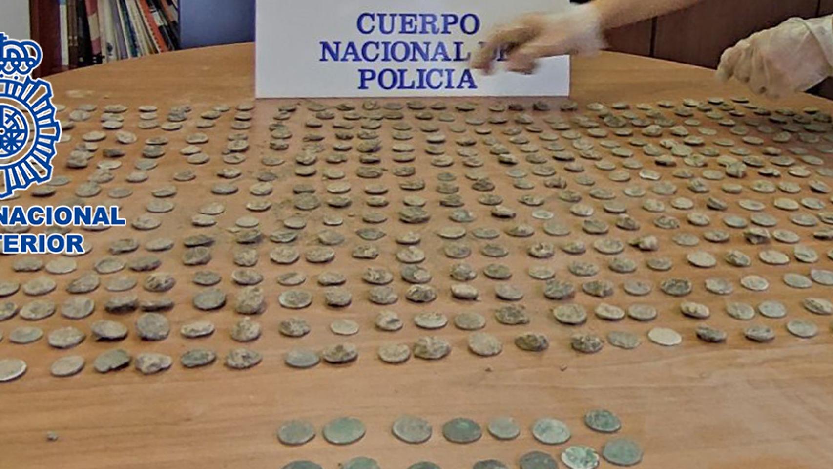 Las monedas que habían sido expoliadas.