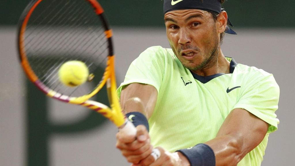 Nadal, durante el partido ante Gasquet.