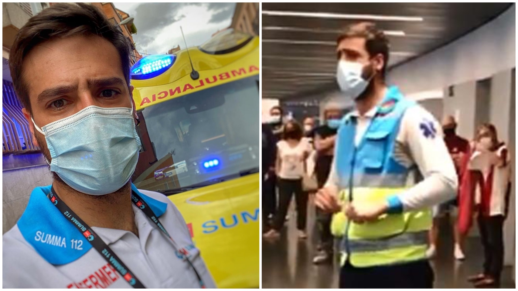 Jorge, enfermero viral del Wanda Metropolitano que trabaja para el SUMMA 112.