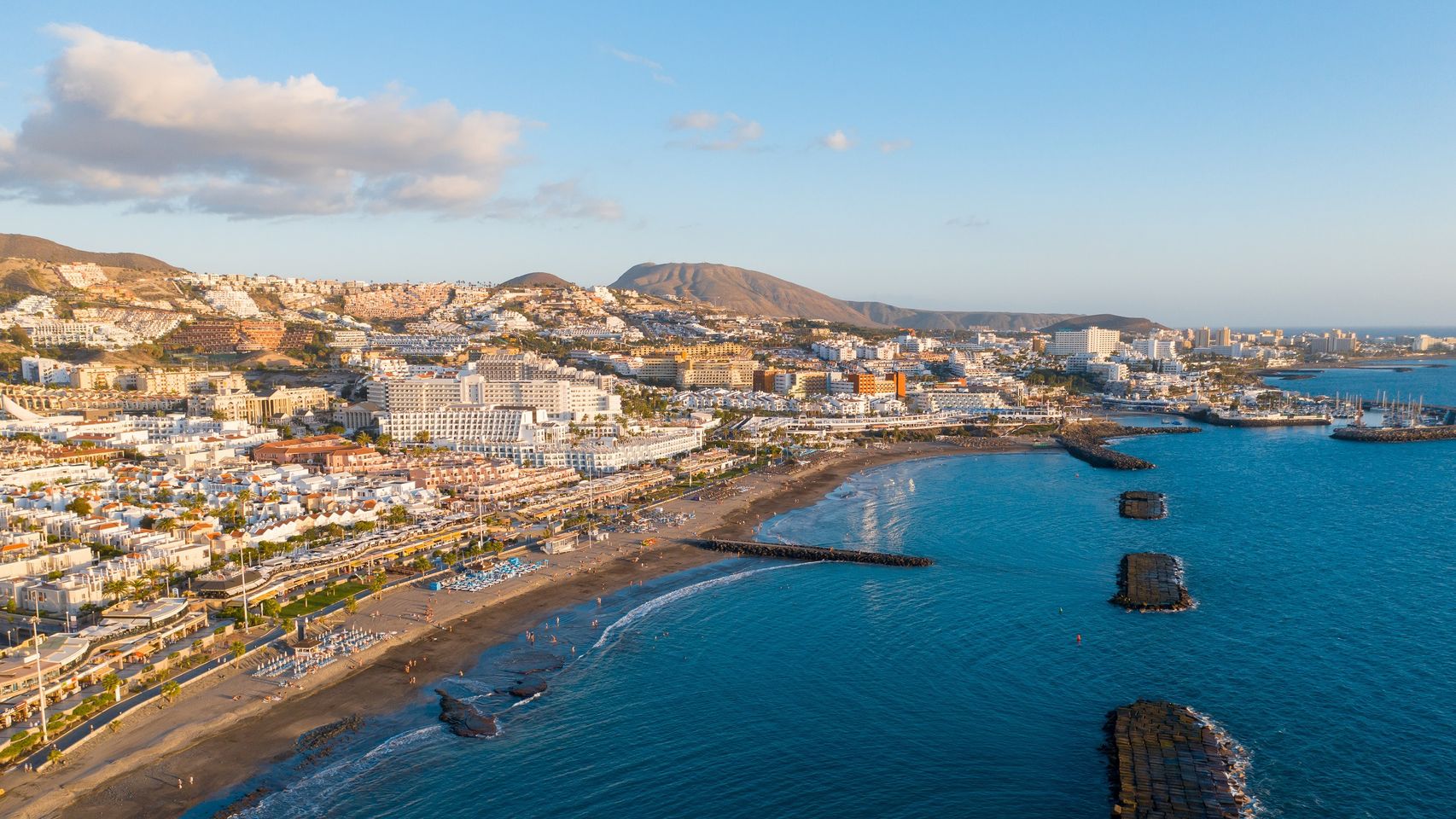 Vista aérea de Costa Adeje, en el sur de Tenerife.