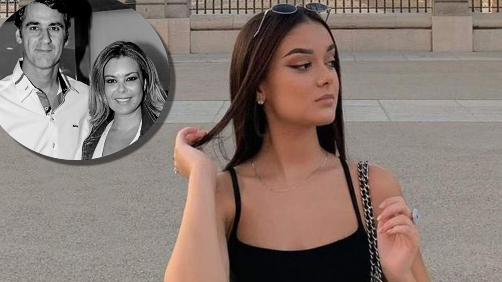 Julia Janeiro y sus padres, Jesulín y María José Campanario.