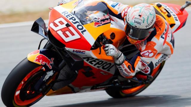 Marc Márquez durante el GP de Cataluña