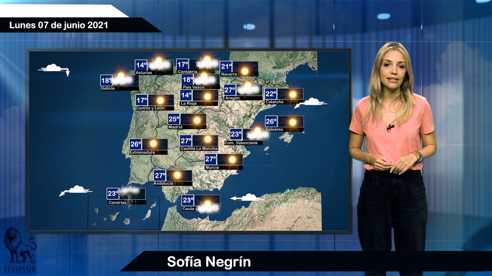 El tiempo para el 7 de junio.
