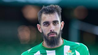Borja Iglesias, durante un partido del Real Betis