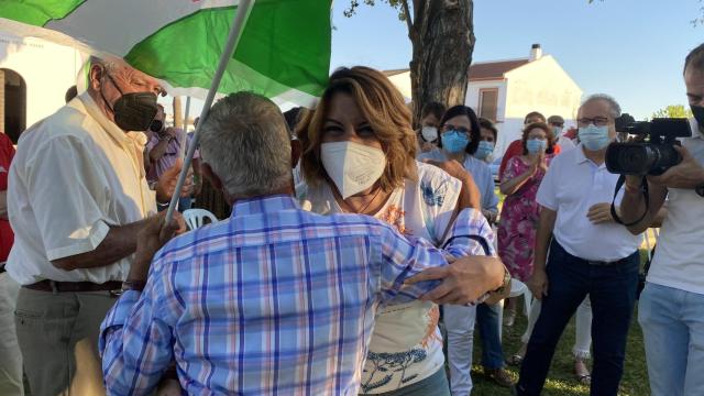 Susana Díaz en un acto en Almonte.