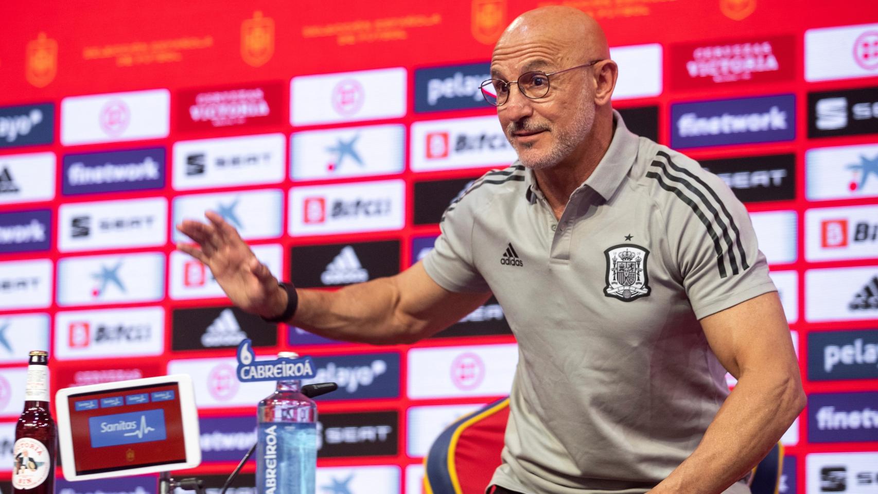 Luis de la Fuente, durante una rueda de prensa