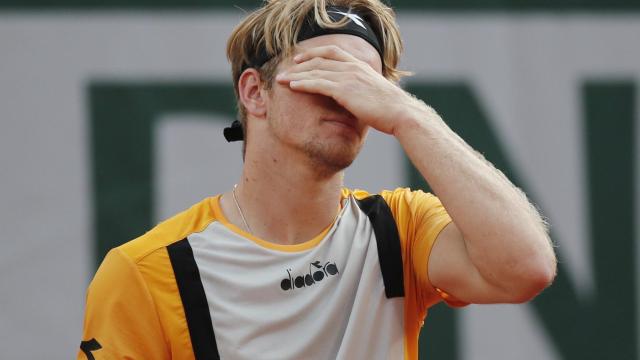 Davidovich, durante el partido ante Zverev.