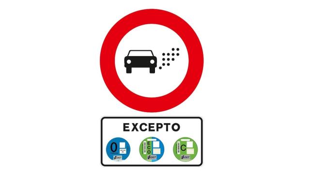 Nueva señal de la DGT para las Zonas de Bajas Emisiones (ZBE).