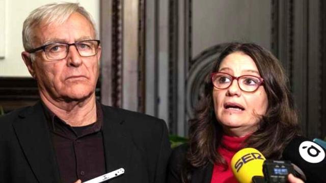 Joan Ribó, alcalde de Valencia, y Mónica Oltra, vicepresidenta del Gobierno valenciano. EFE/Biel Aliño