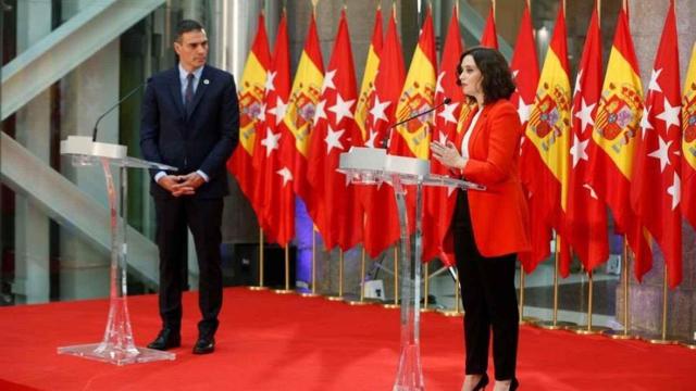 Pedro Sánchez e Isabel Díaz Ayuso.