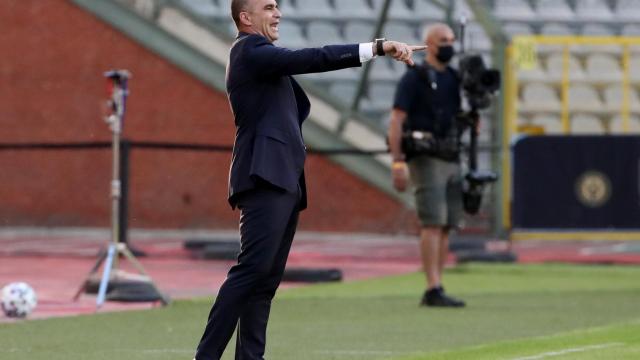 Roberto Martínez, durante un partido con la selección de Bélgica
