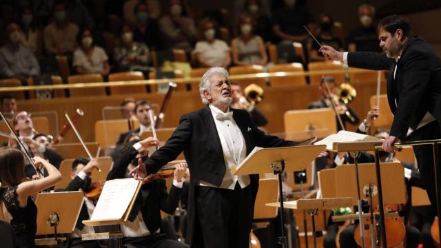 Plácido Domingo, este miércoles en el Auditorio Nacional.