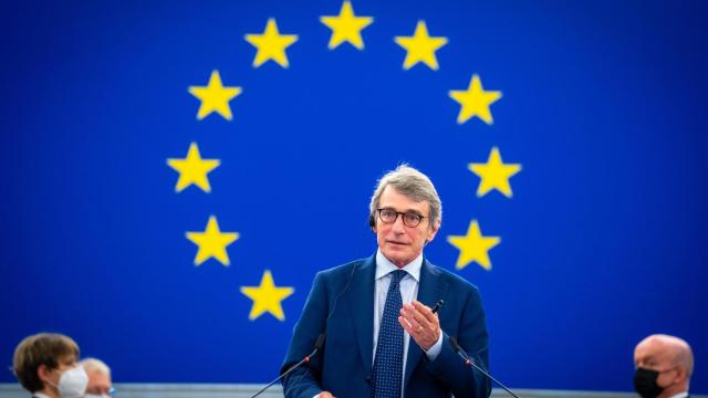 El presidente de la Eurocámara, David Sassoli