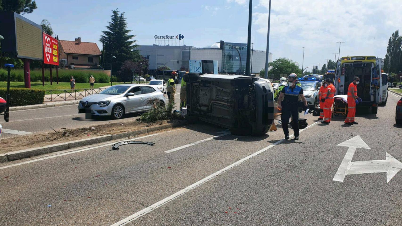Accidente Valladolid avenida de Zamora