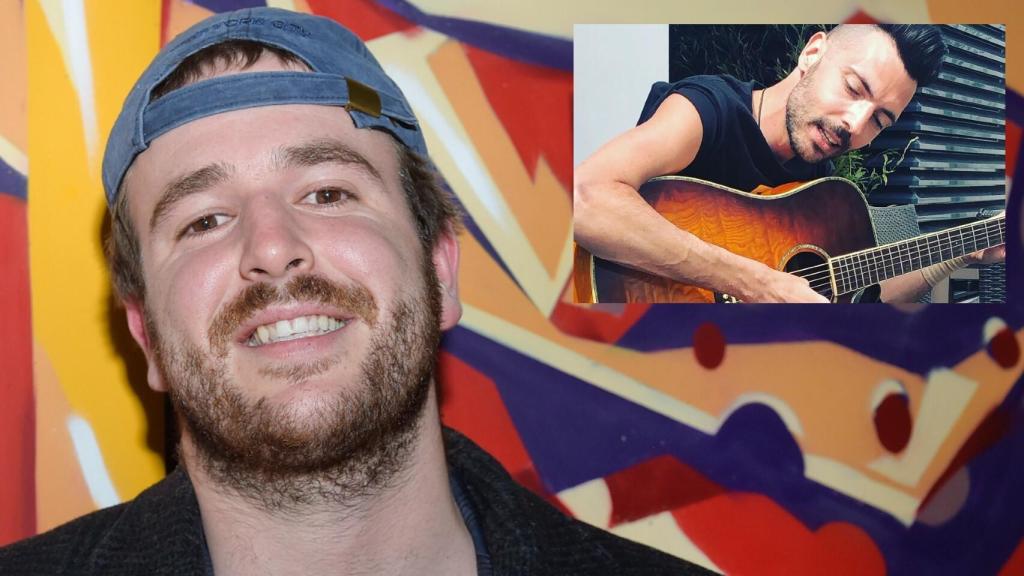 Álex Lequio junto a su primo, hijo de su tío Juancho, en un fotomontaje de EL ESPAÑOL.