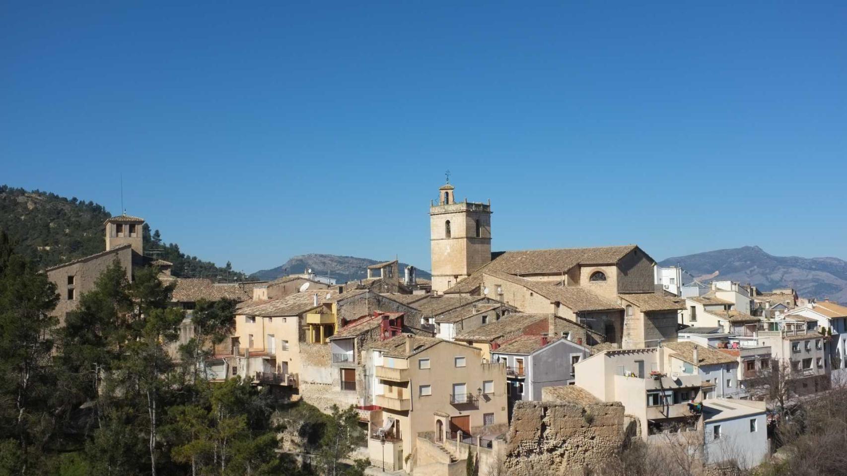 El municipio de Penáguila, en l'Alcoià-Comtat alicantino.