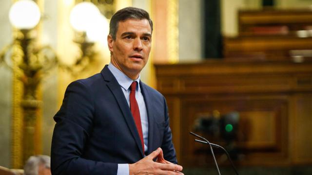 El presidente del Gobierno, Pedro Sánchez, en el Congreso de los Diputados. Efe