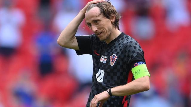Luka Modric en un partido con Croacia