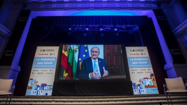 Francisco de la Torre, alcalde de Málaga, en su participación en el I Foro Económico Español.